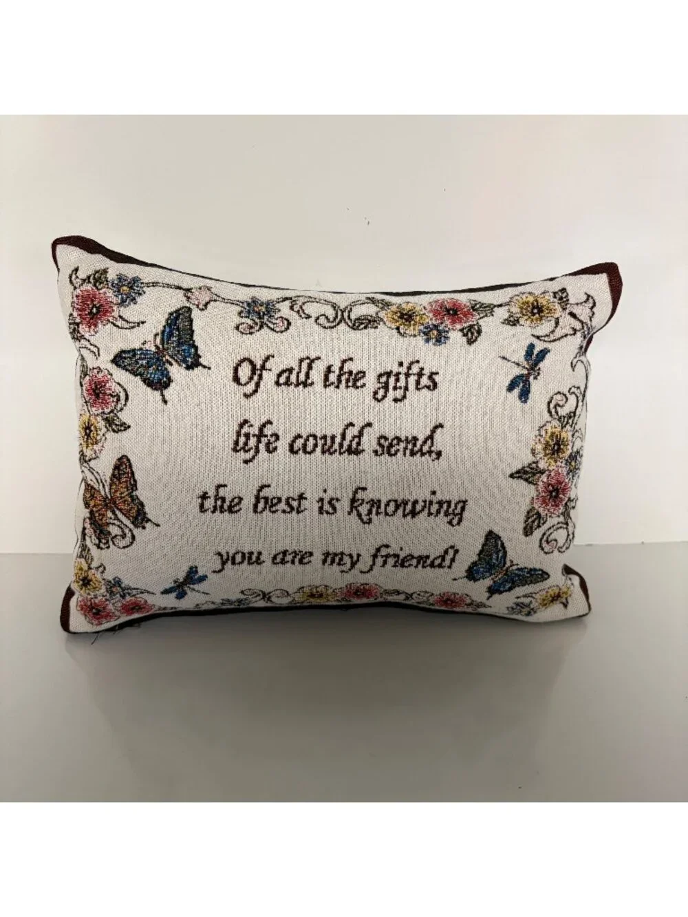 Friendship Quote Throw Pillow 11